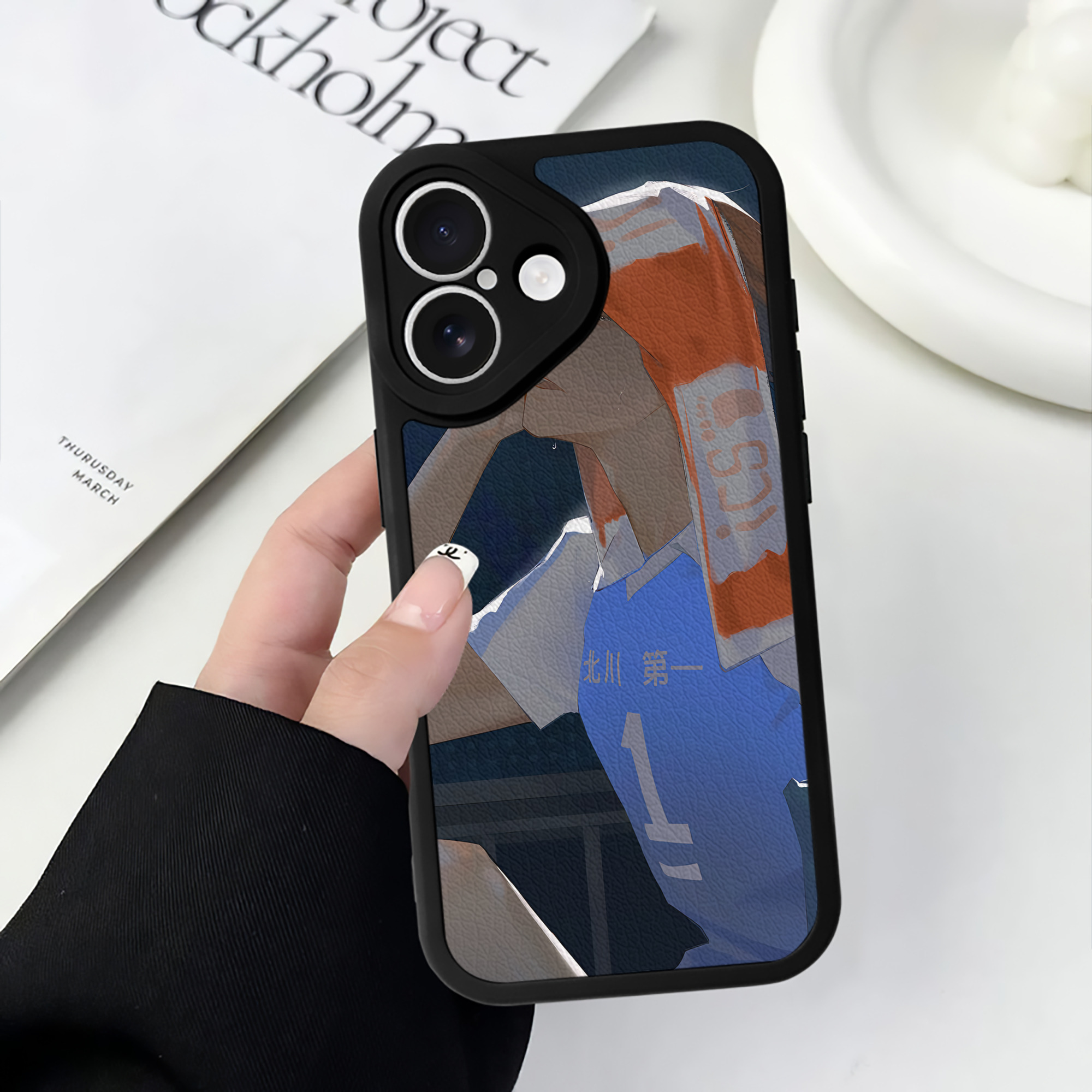 （画像用） ハイキュー!! Haikyu!! 【iPhone 16シリーズ対応】シリコンスマホケース（レザー調） 材質：シリコン